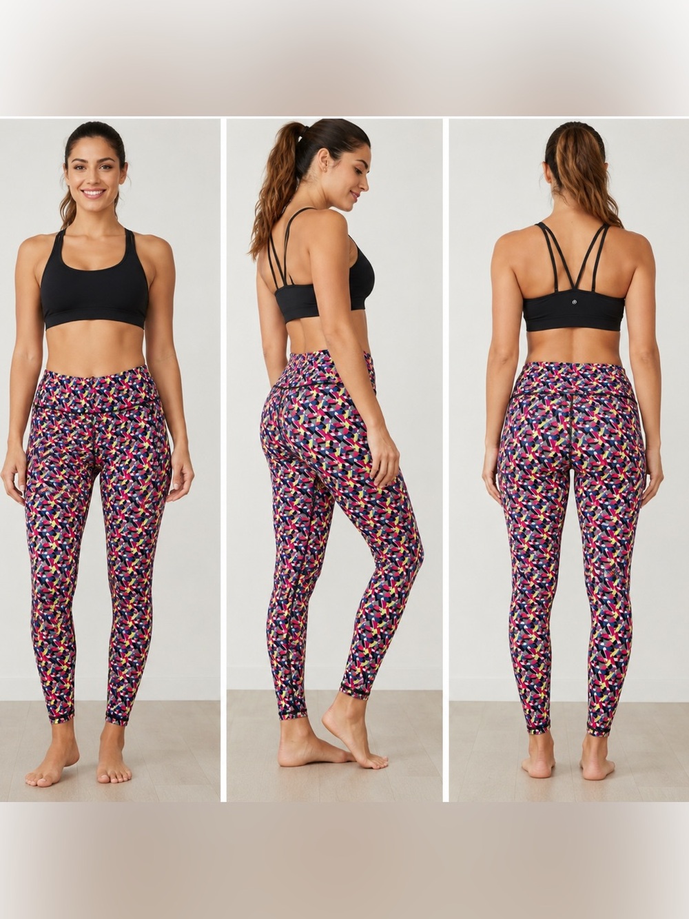 VSX Sport Knockout Geo Print Leggings Size Large